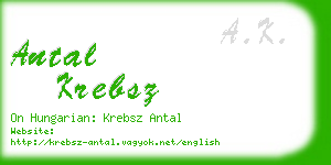 antal krebsz business card
